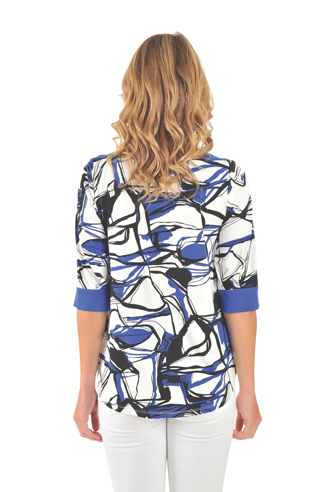 Zuri Knit Top Surf - Back View