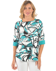 Zuri Knit Top Tropical - Front View