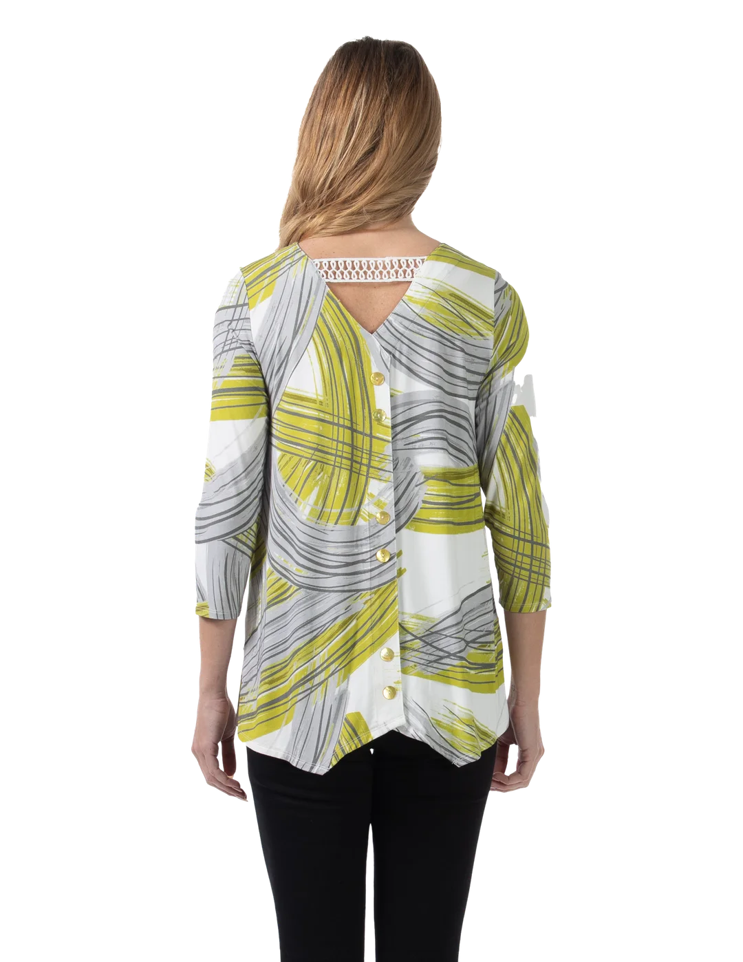 Magnolia Knit Top Apple Green - Back View