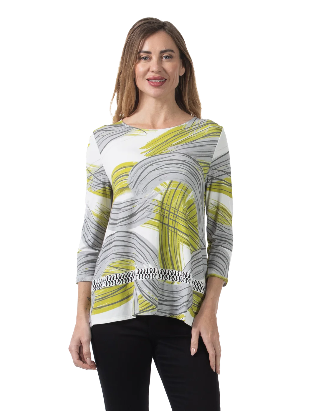 Magnolia Knit Top Apple Green - Front View