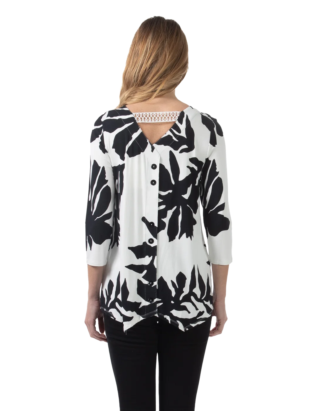 Magnolia Knit Top White - Back View