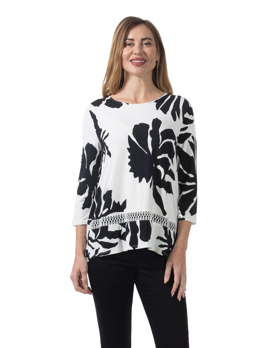 Magnolia Knit Top White - Front View