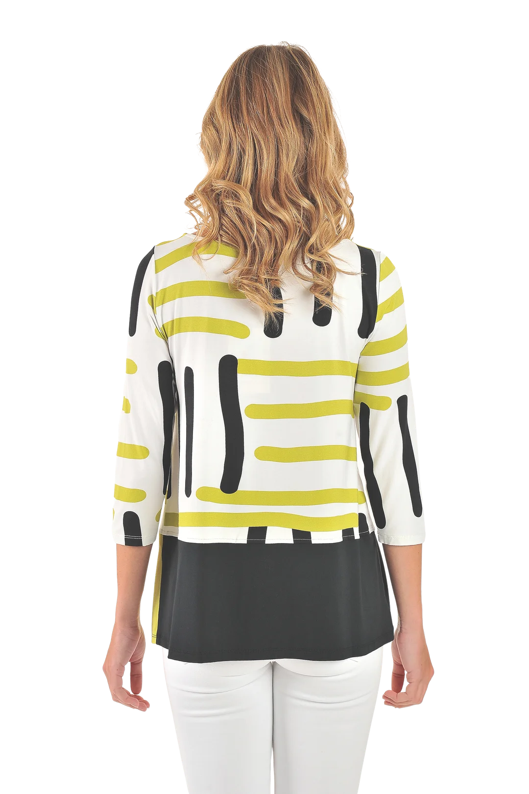 Elle Knit Top Apple Green - Back View