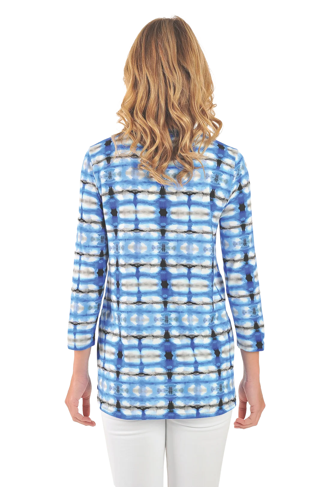 Irene Knit Top Blue - Back View