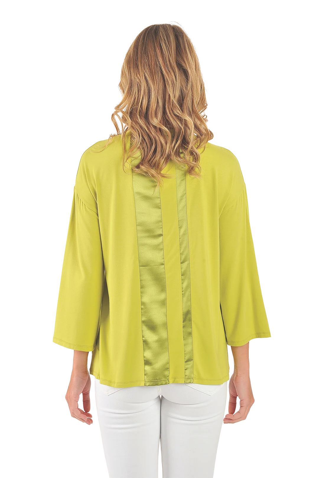 Madison Knit Top Apple  Green - Back View