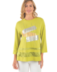 Madison Knit Top Apple  Green - Front View