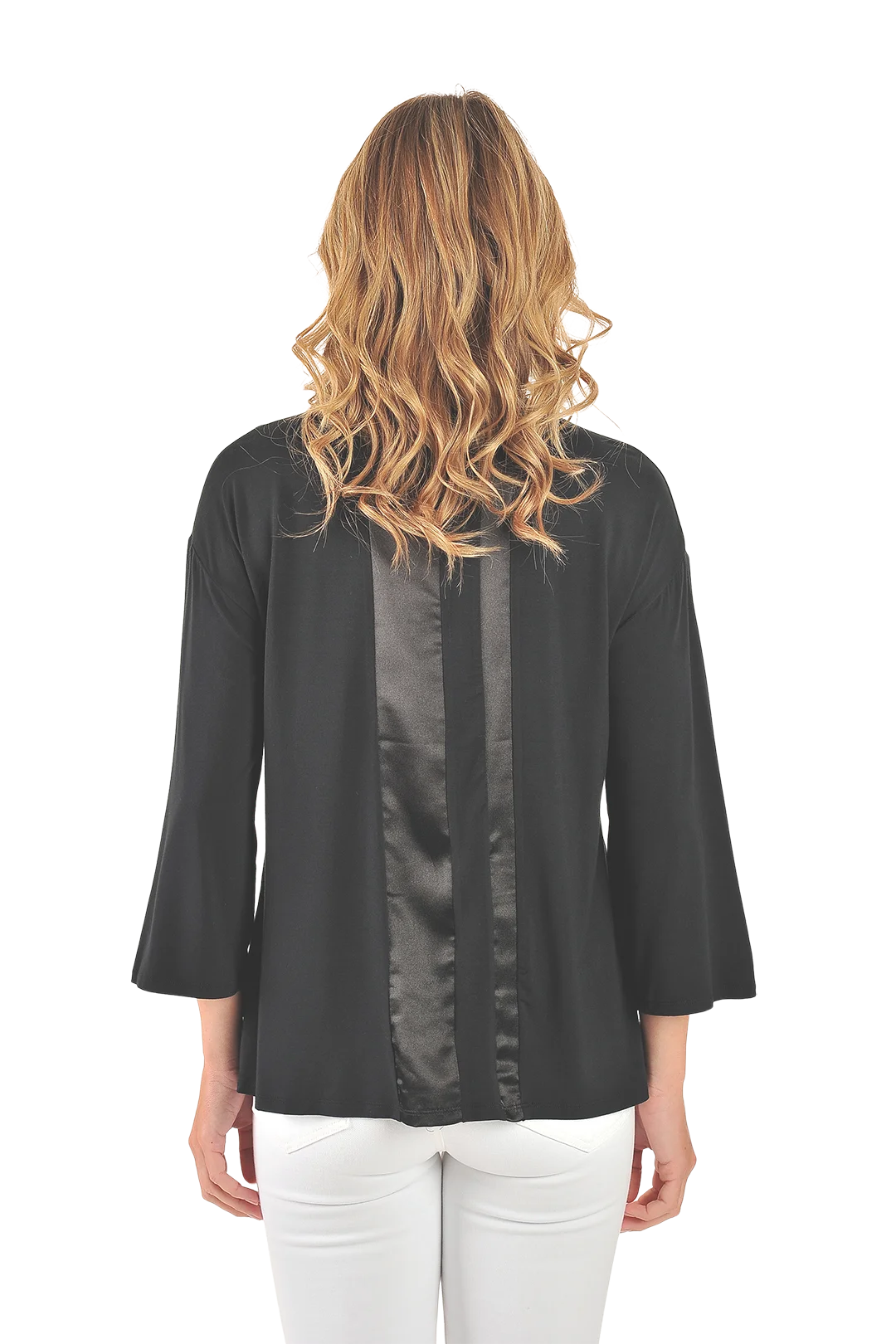 Madison Knit Top Black - Back View