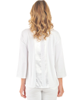 Madison Knit Top White - Back View