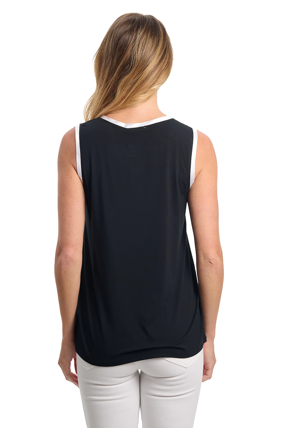Aila Tank Top Black – Back View