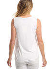 Aila Tank Top White – Back View