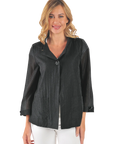 Mia Organza Jacket Black - Front View