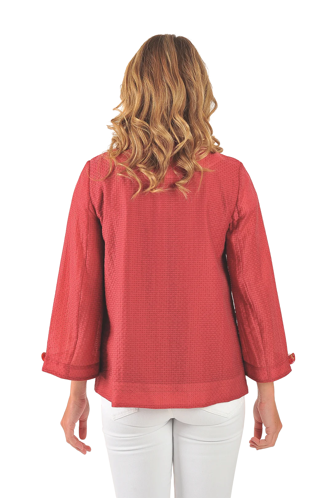 Mia Organza Jacket Garnet Rose - Back View