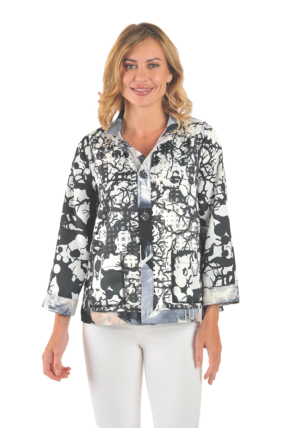 Charlotte Reversible Jacket Gray - Reverse View