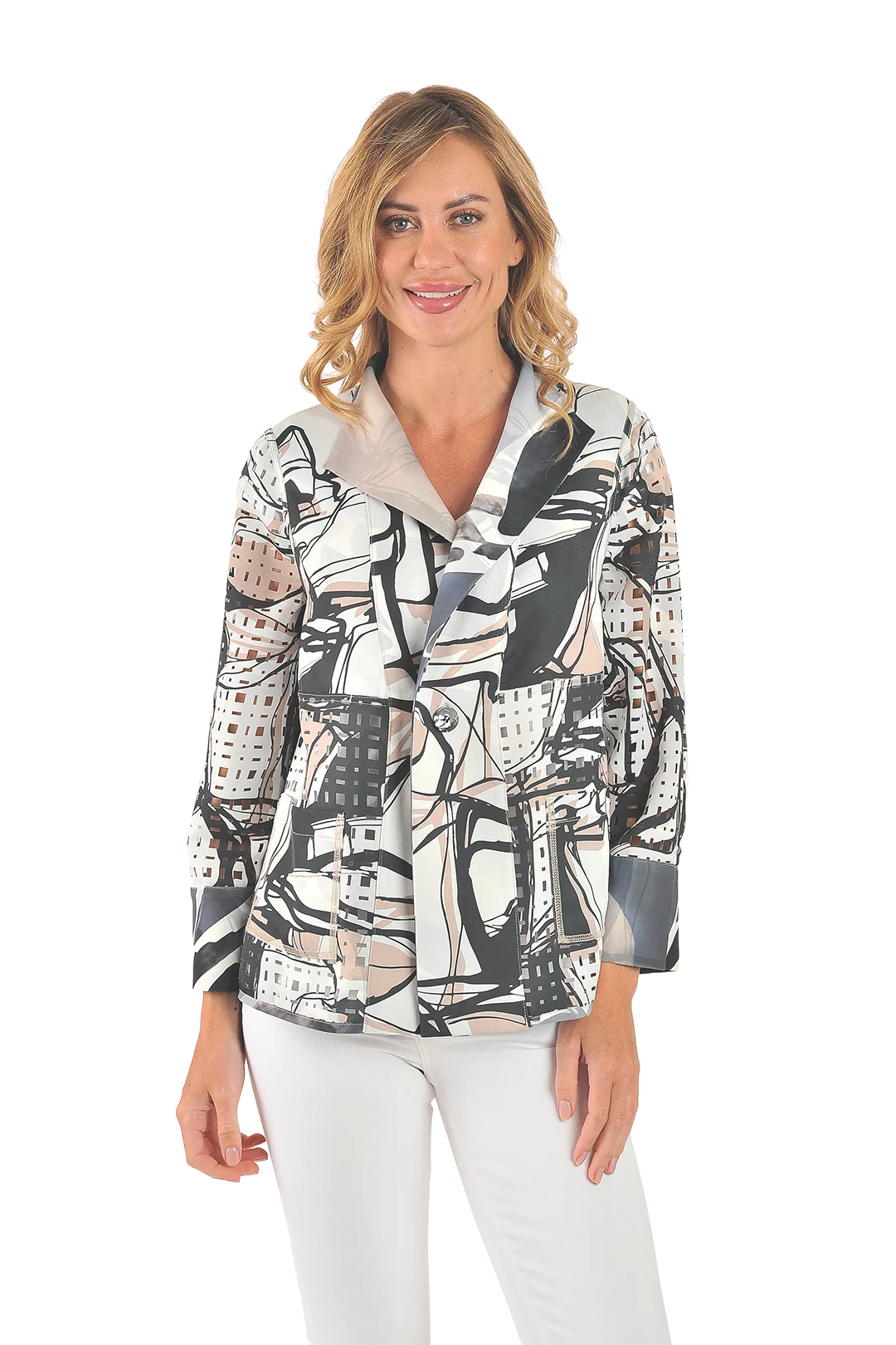 Vanessa Reversible Blazer Gray - Reverse View