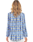 Victoria Printed Blouse Blue - Back View