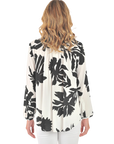 Victoria Printed Blouse Black - Back View