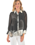Taylor Layered Blouse Gray - Front View