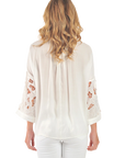 Kyla Eyelet Blouse White - Back View